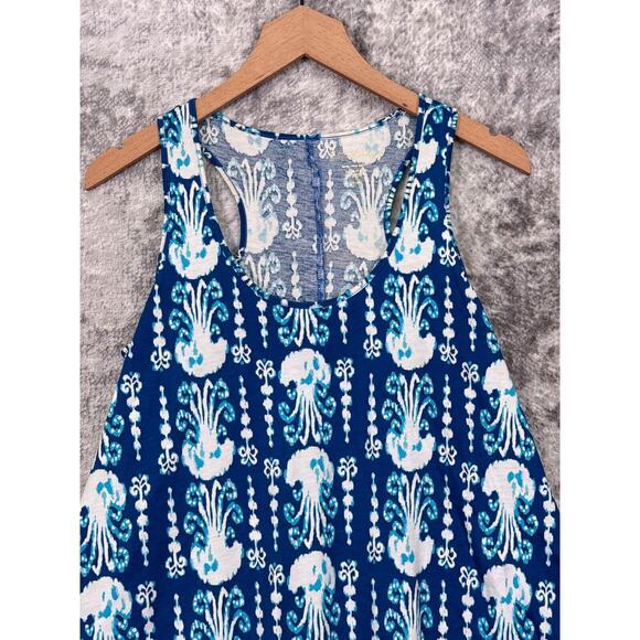 Lilly Pulitzer Dress Small Womens Blue Jellyfish Pima Cotton Tank - Picture 2 of 8